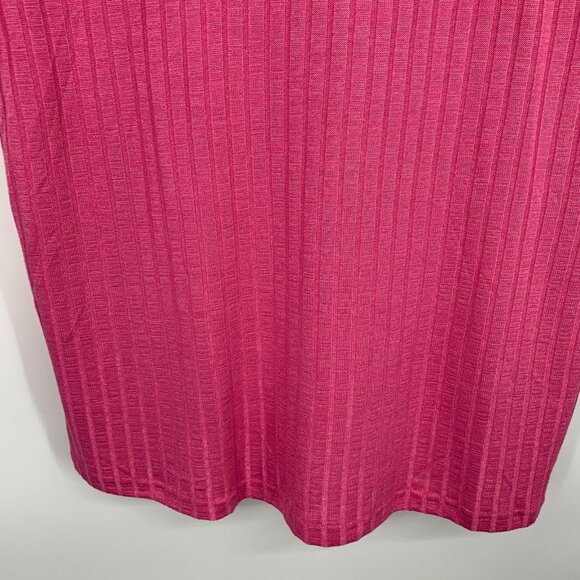 Ekouaer 2 Piece Lounge Set Pink Biker Shorts Shirt Ribbed Knit - Picture 7 of 12